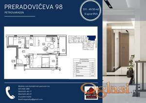 S11 - 49.5 m2 - JEDNOIPOSOBAN STAN U IZGRADNJI! PRERADOVIĆEVA 98 - PETROVARADIN, NOVI SAD!